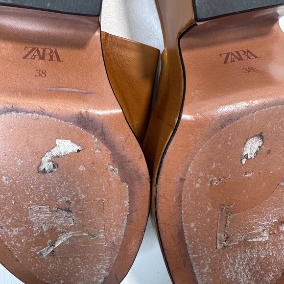 Zara Chunky High Heeled Platform Sandals - Picture 10 of 13